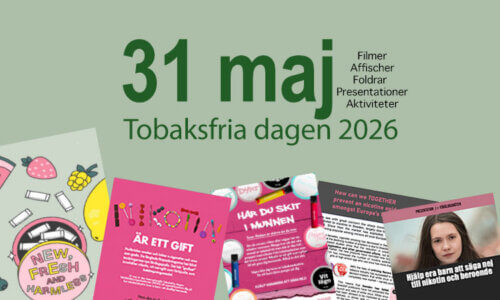 Bild som visar material för tobaksfria dagen.