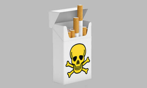 Bild på cigaretter med